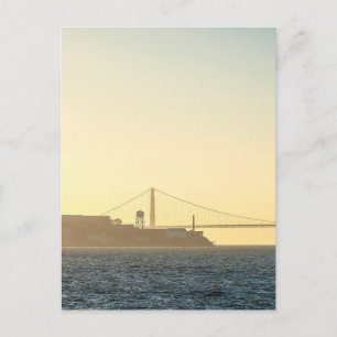 Golden Gate Bridge Sunset SF Bay Postcard Art