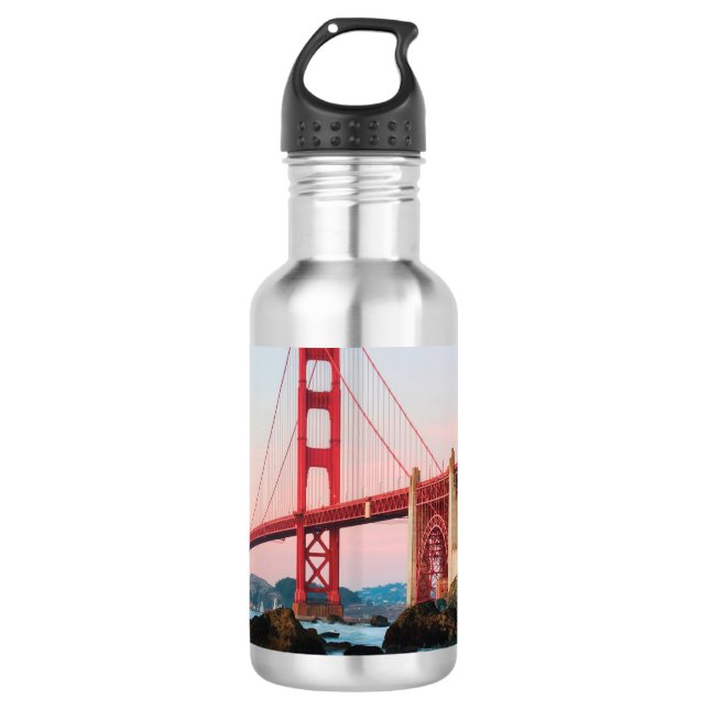 Golden gate bridge throw pillow 710 ml water bottle (Front)