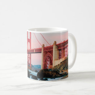 Golden gate bridge throw pillow coffee mug
