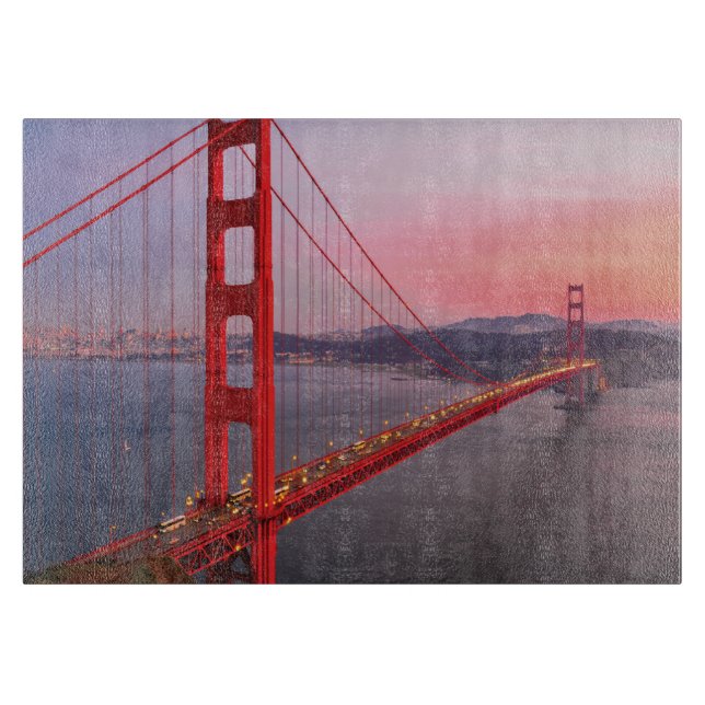 Golden gate bridge throw pillow cutting board (Front)