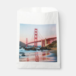 Golden gate bridge throw pillow favour bag