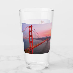 Golden gate bridge throw pillow glass
