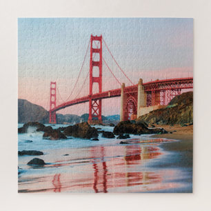 Golden gate bridge throw pillow jigsaw puzzle