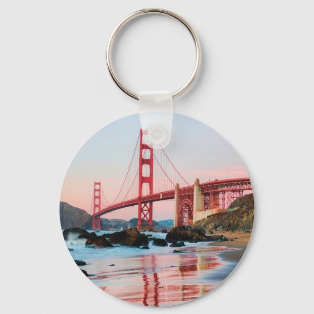 Golden gate bridge throw pillow key ring (Front)