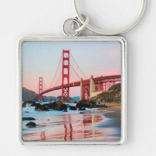 Golden gate bridge throw pillow key ring