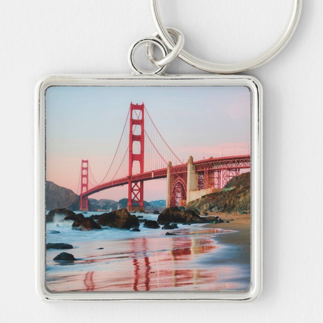 Golden gate bridge throw pillow key ring (Front)