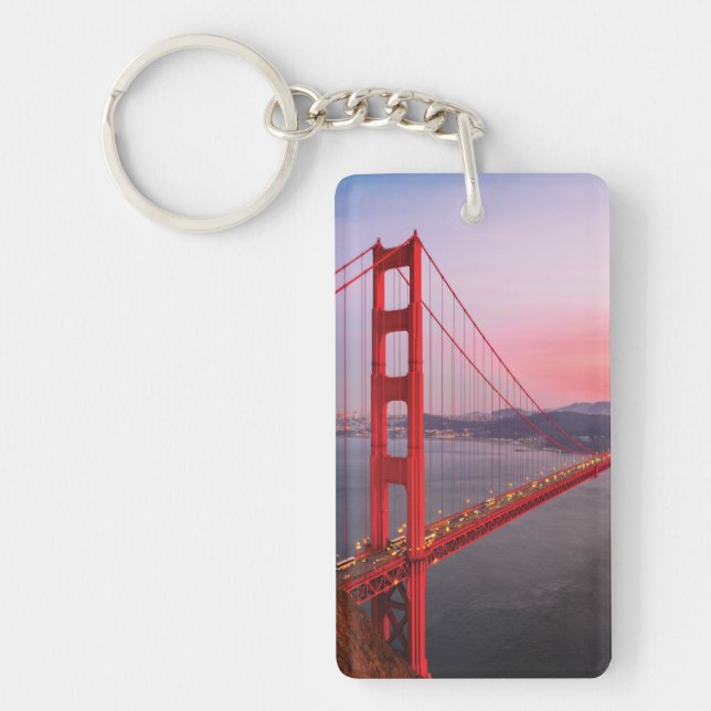 Golden gate bridge throw pillow key ring (Front)