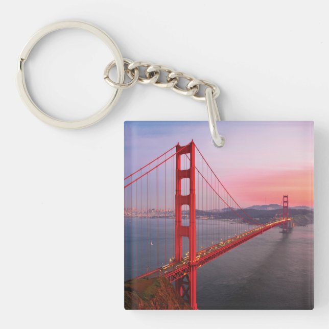 Golden gate bridge throw pillow key ring (Front)