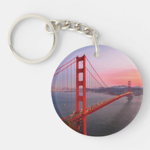 Golden gate bridge throw pillow key ring