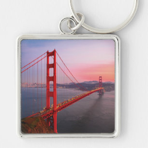 Golden gate bridge throw pillow key ring