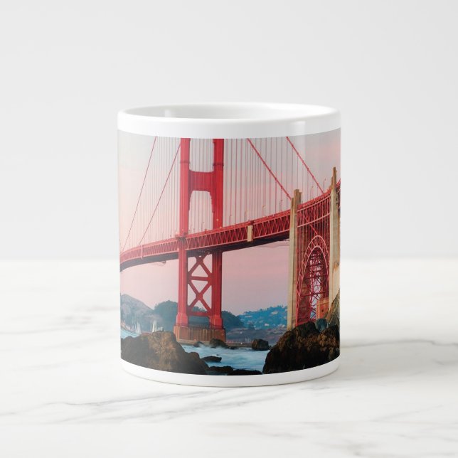 Golden gate bridge throw pillow large coffee mug (Front)