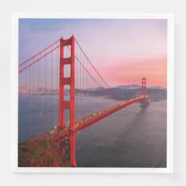 Golden gate bridge throw pillow napkin (Front)