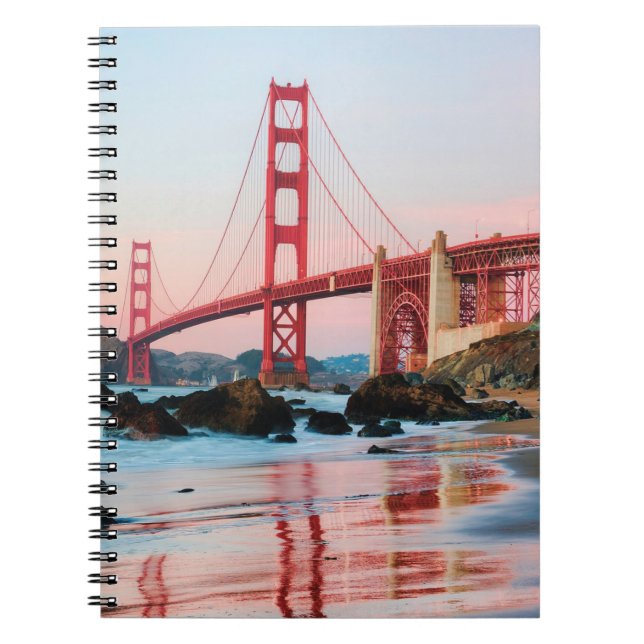 Golden gate bridge throw pillow notebook (Front)