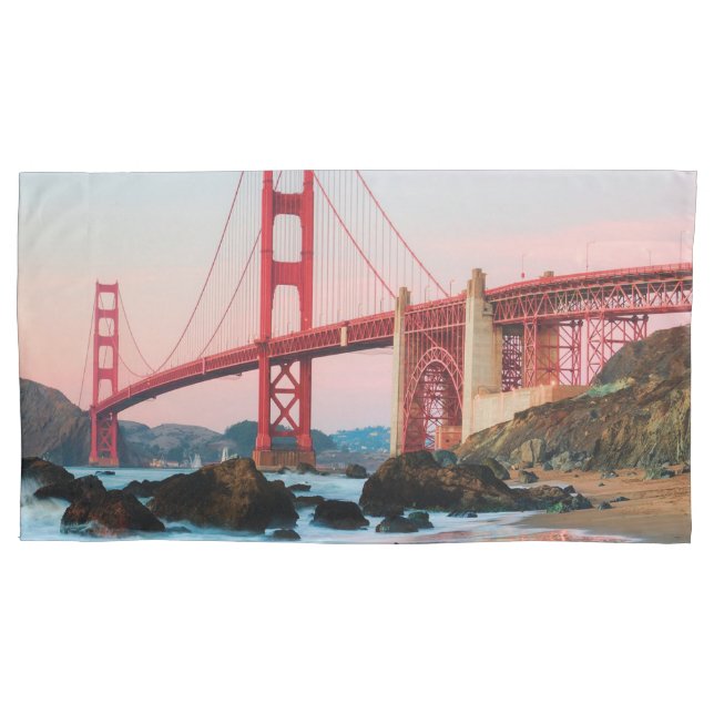 Golden gate bridge throw pillow pillowcase (Front)