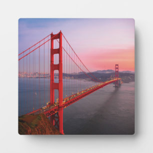 Golden gate bridge throw pillow plaque