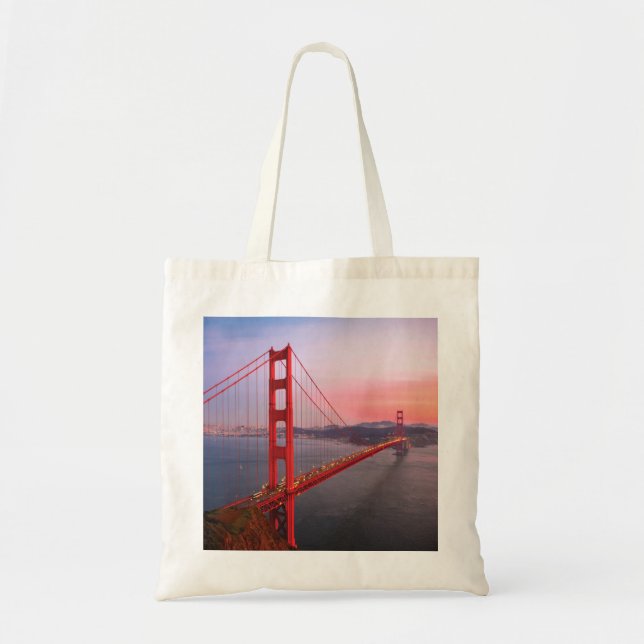 Golden gate bridge throw pillow tote bag (Front)
