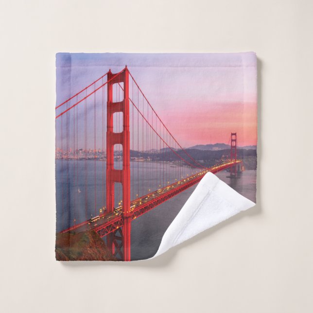 Golden gate bridge throw pillow wash cloth (Wash Cloth)