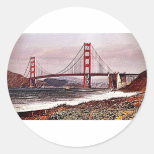 Golden Gate Classic Round Sticker