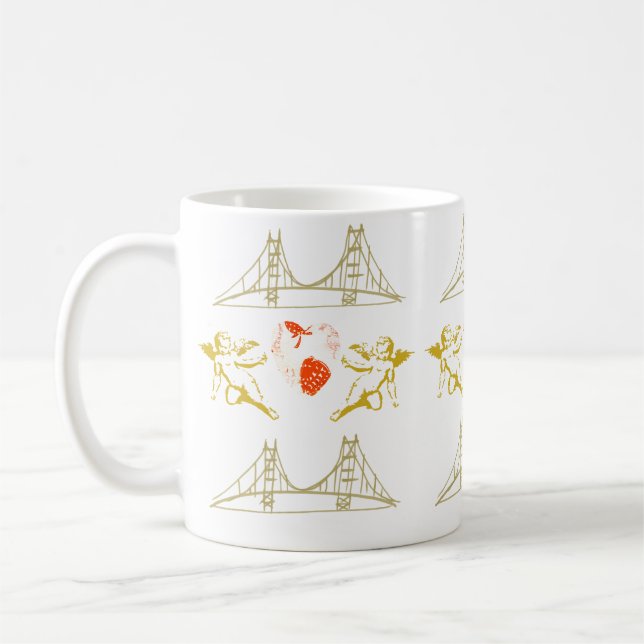 Golden Gate Cupids Coffee Mug (Left)