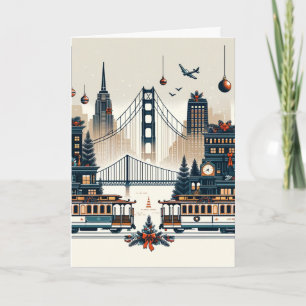 Golden Gate Holiday Magic San Francisco Christmas Card