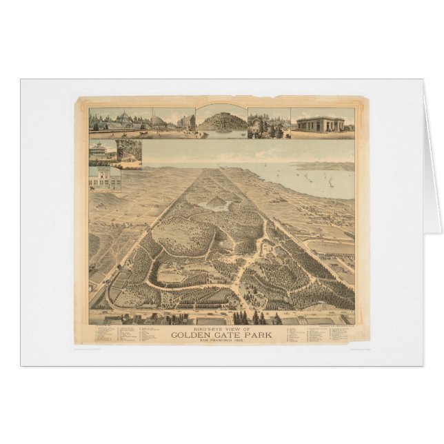 Golden Gate Park Panoramic Map 1892 (0644A) (Front Horizontal)