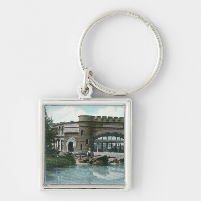 Golden Gate Park Strawberry Hill Lookout View Key Ring (Front)