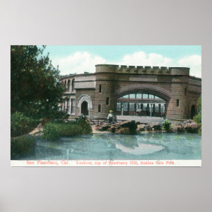 Golden Gate Park Strawberry Hill Lookout View Poster