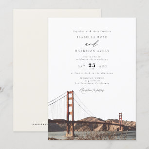Golden Gate San Francisco California Wedding Invitation