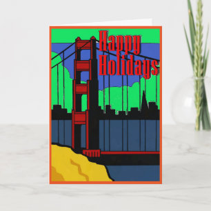 Golden Gate San Fransisco, Christmas Holiday Card
