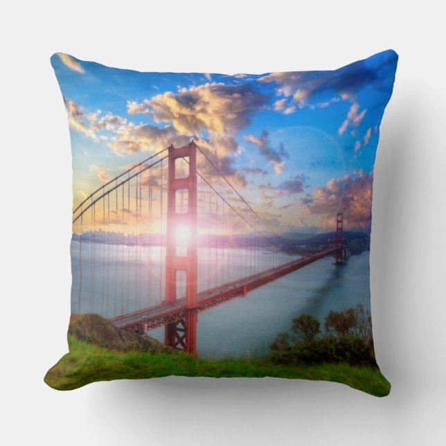 Golden Gate Sunrise Cushion (Front)