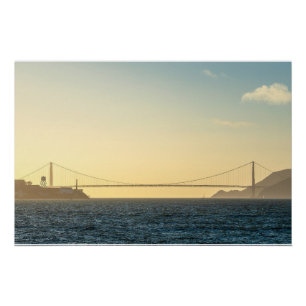 Golden Gate Sunset Poster California Coastal Art