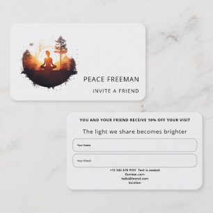 Golden Gateway Sunset Meditation Business Card