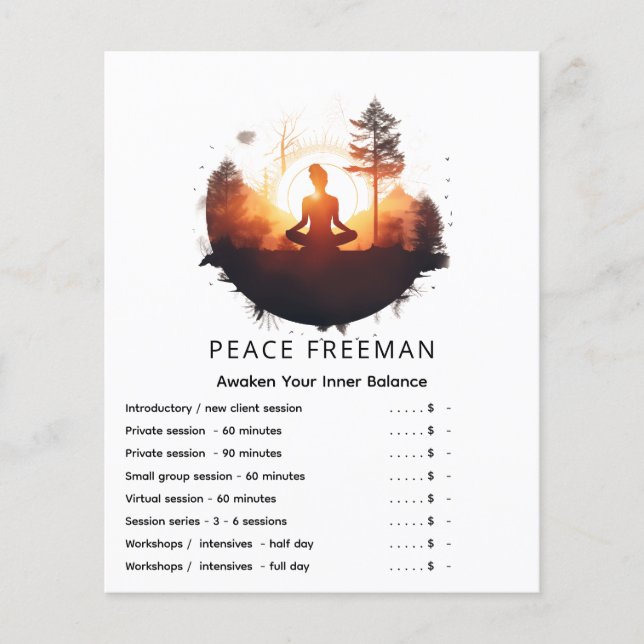 Golden Gateway | Sunset Meditation Flyer (Front)