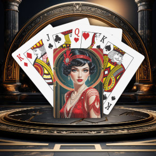 Golden Gatsby Glamour Playing Cards