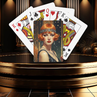 Golden Gatsby Glamour Playing Cards