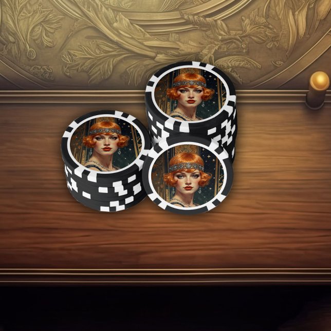 Golden Gatsby Glamour Poker Chips (Creator Uploaded)