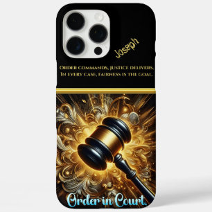 Golden Gavel: Justice and Authority iPhone 16 Pro Max Case
