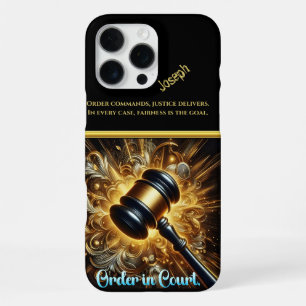 Golden Gavel: Justice and Authority iPhone 16 Pro Max Case