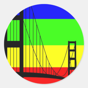 Golden Gay Classic Round Sticker