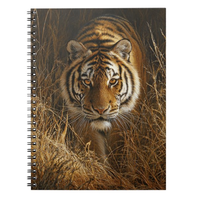 Golden Gaze Tiger Jungle Notebook (Front)