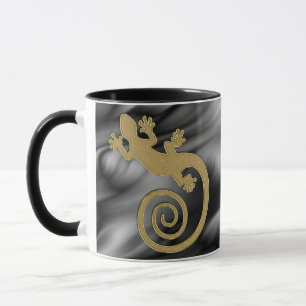 Golden Gecko 2x black waves Mug