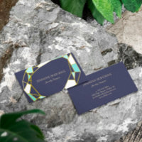 Golden Gem Outlines | Navy Blue | Jewellery Design