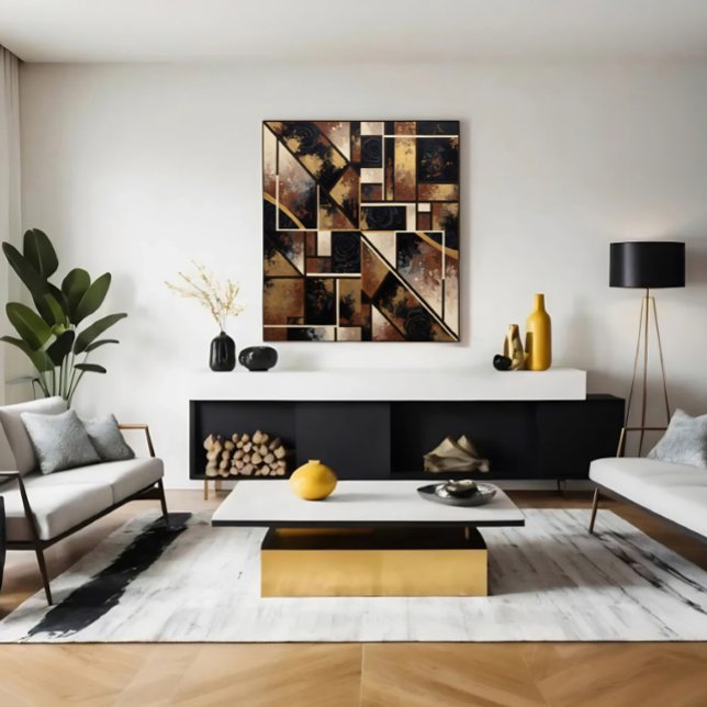 Golden Geometric Flowers Poster (Creator Uploaded)