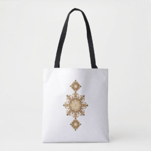 Golden Geometric Harmony Tote Bag