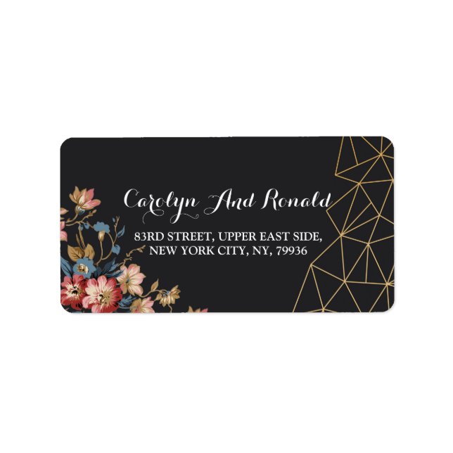 Golden Geometric Label (Front)