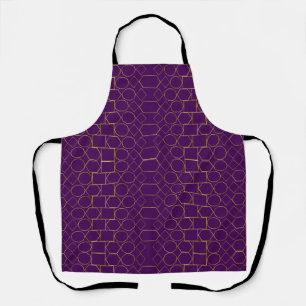 Golden Geometric Pattern Apron