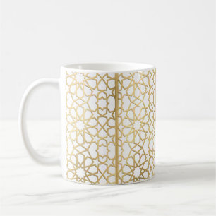 Golden Geometric Pattern Design Coffee Mug