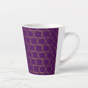 Golden Geometric Pattern Latte Mug