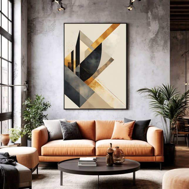 Golden Geometric Symphony Poster (Creator Uploaded)