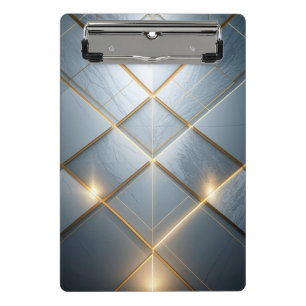 Golden Geometry Marble Luxury Pattern Mini Clipboard